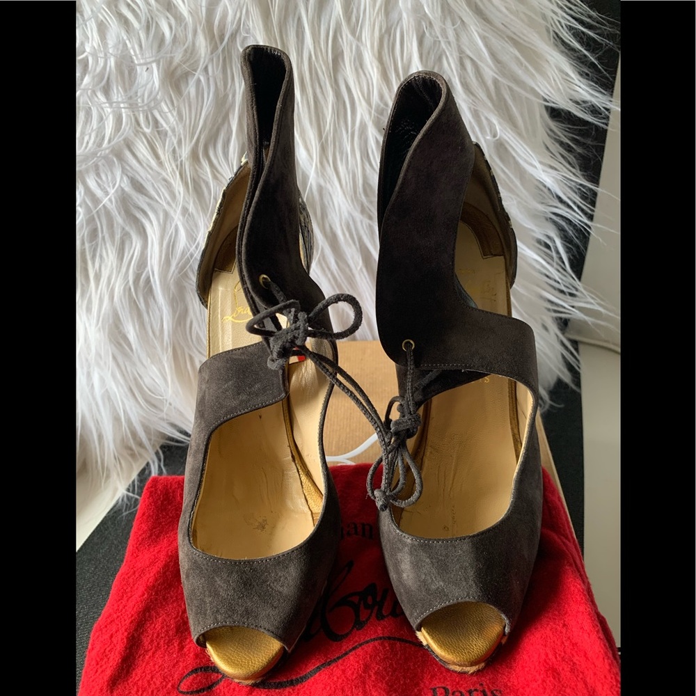 Christian Louboutin Allegra 120 Peeptoe Python